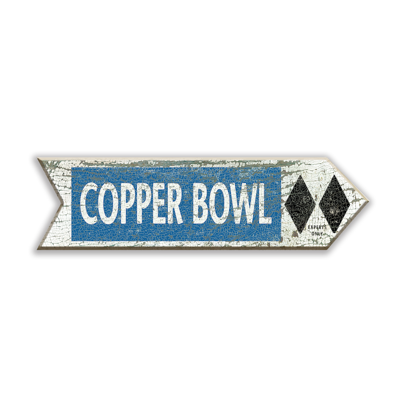 Copper Bowl Right Arrow 10 x 36