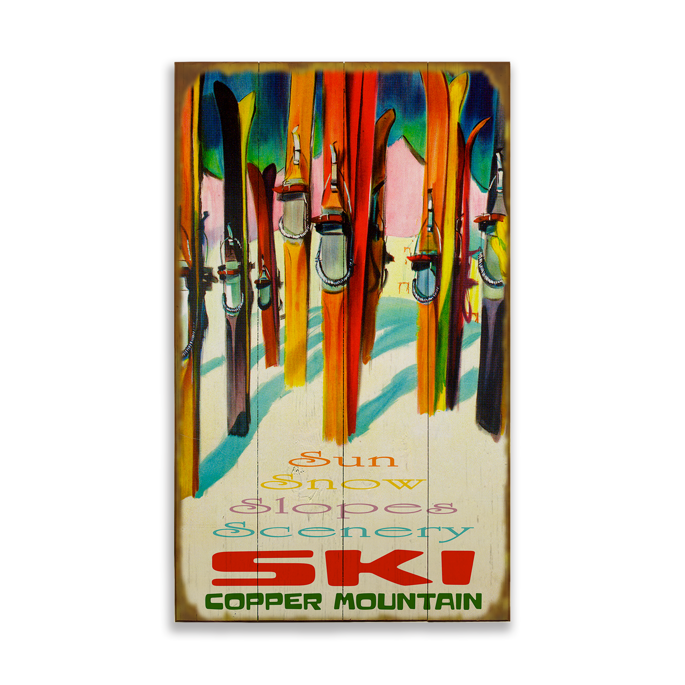 Colorful Skis 18 x 30