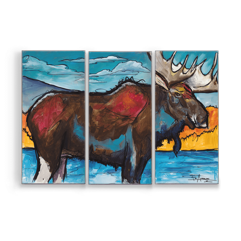 Aluminum Panel Moose Box Art