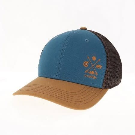 Marine Blue Brown Trucker