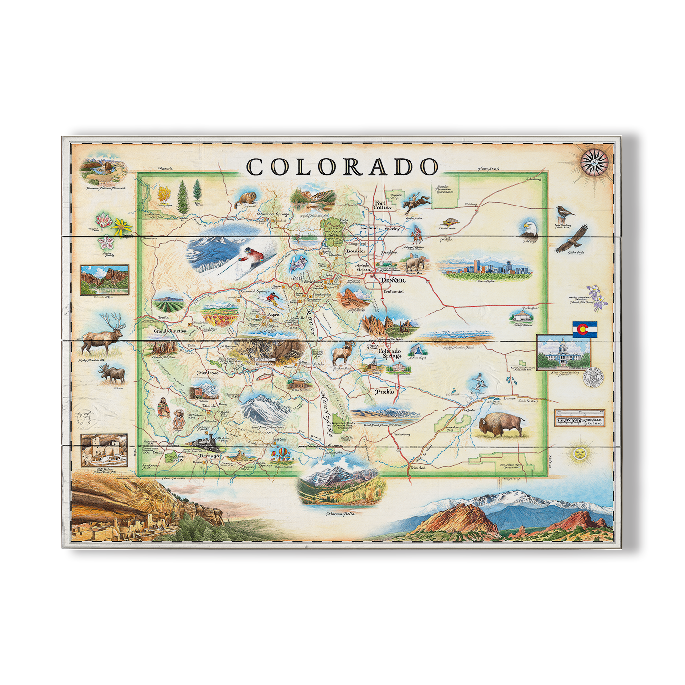 Colorado State Map 23 x 31