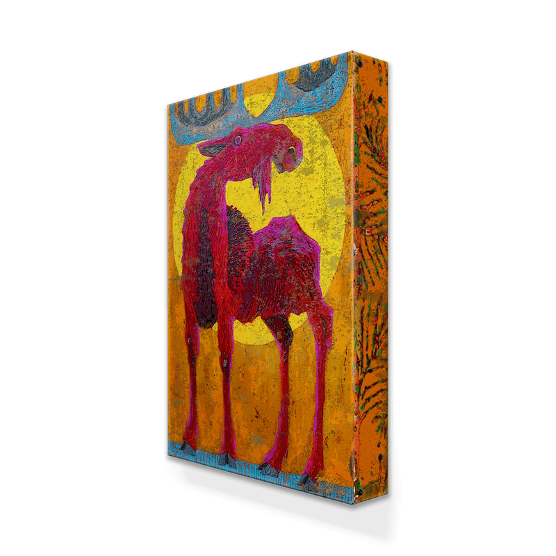 Pink Moose Box Art 18 x 26
