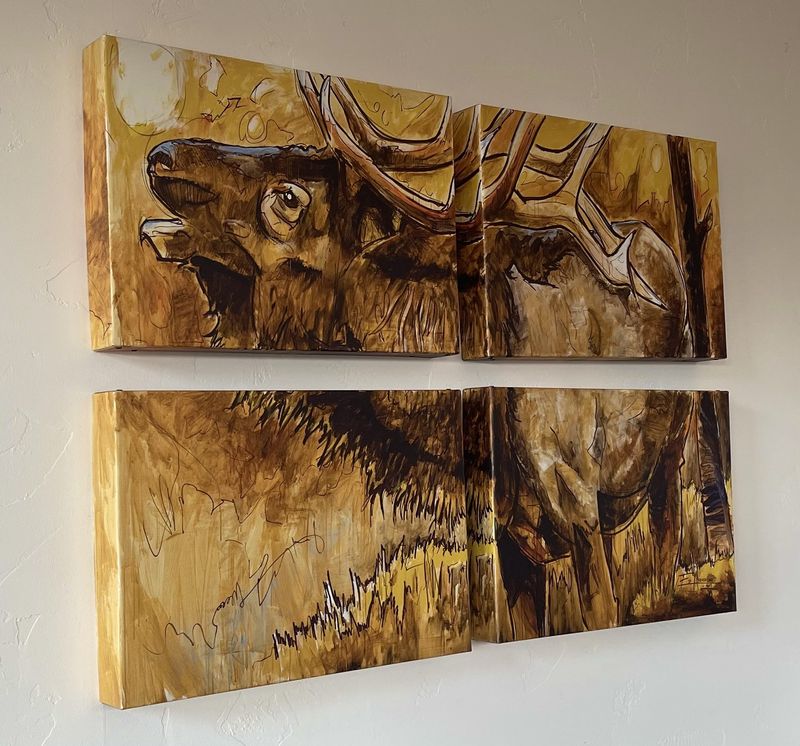 Afternoon Elk 4 Panel Box Art