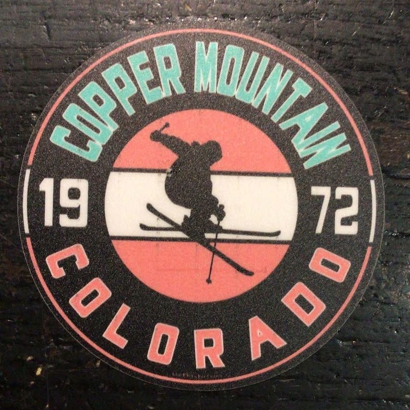 Back Again Skier Sticker