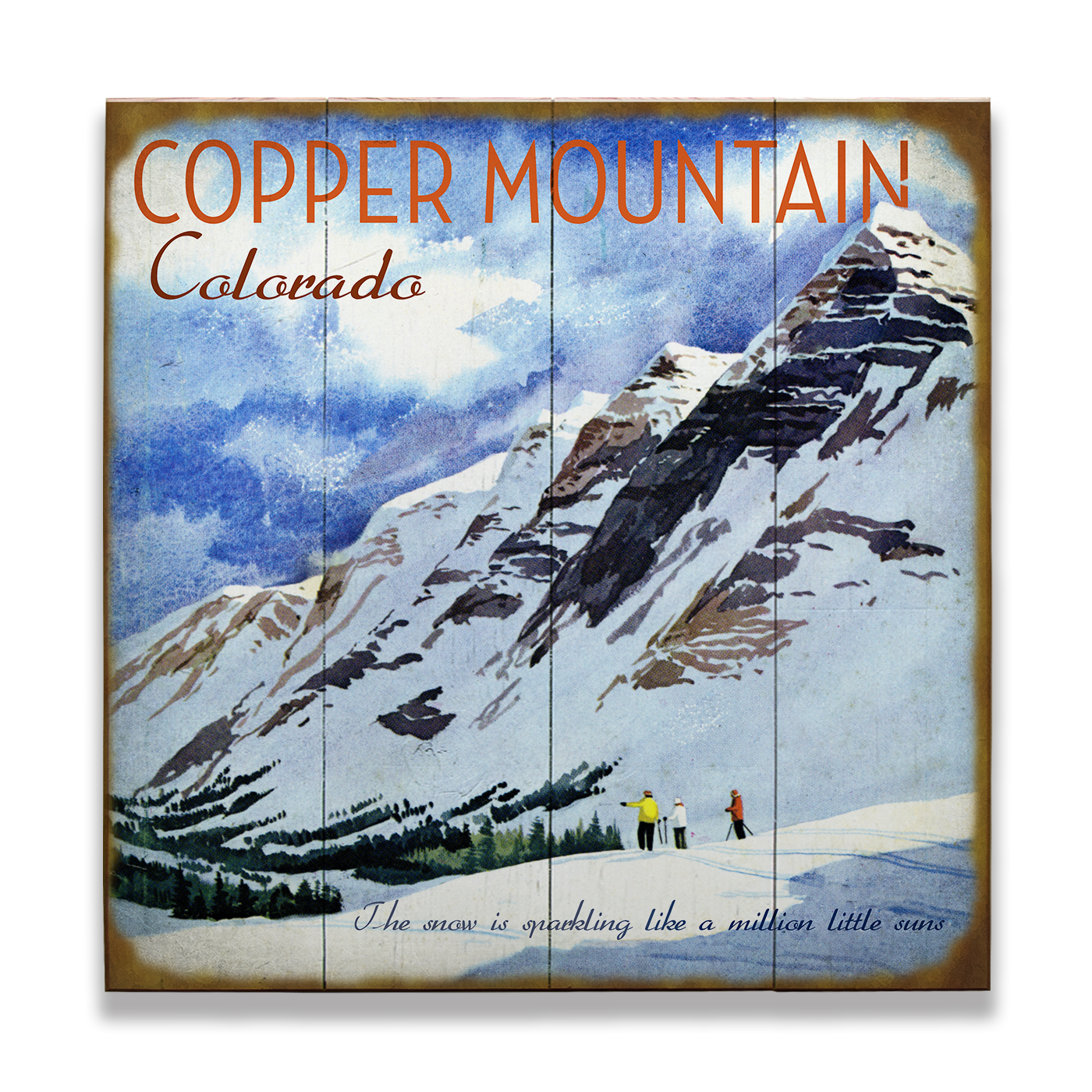 Snow Sparkling Suns 28 x 28