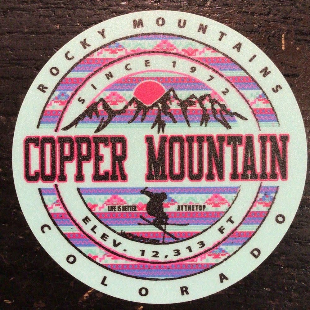 Vesta Mtn Skier Pattern Sticker