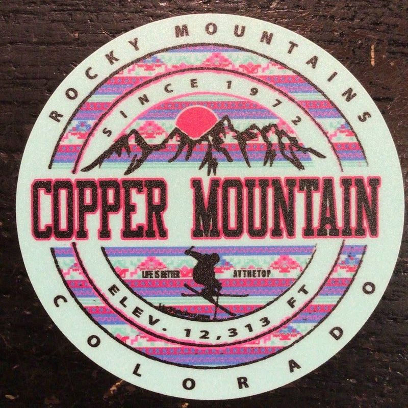 Vesta Mtn Skier Pattern Sticker