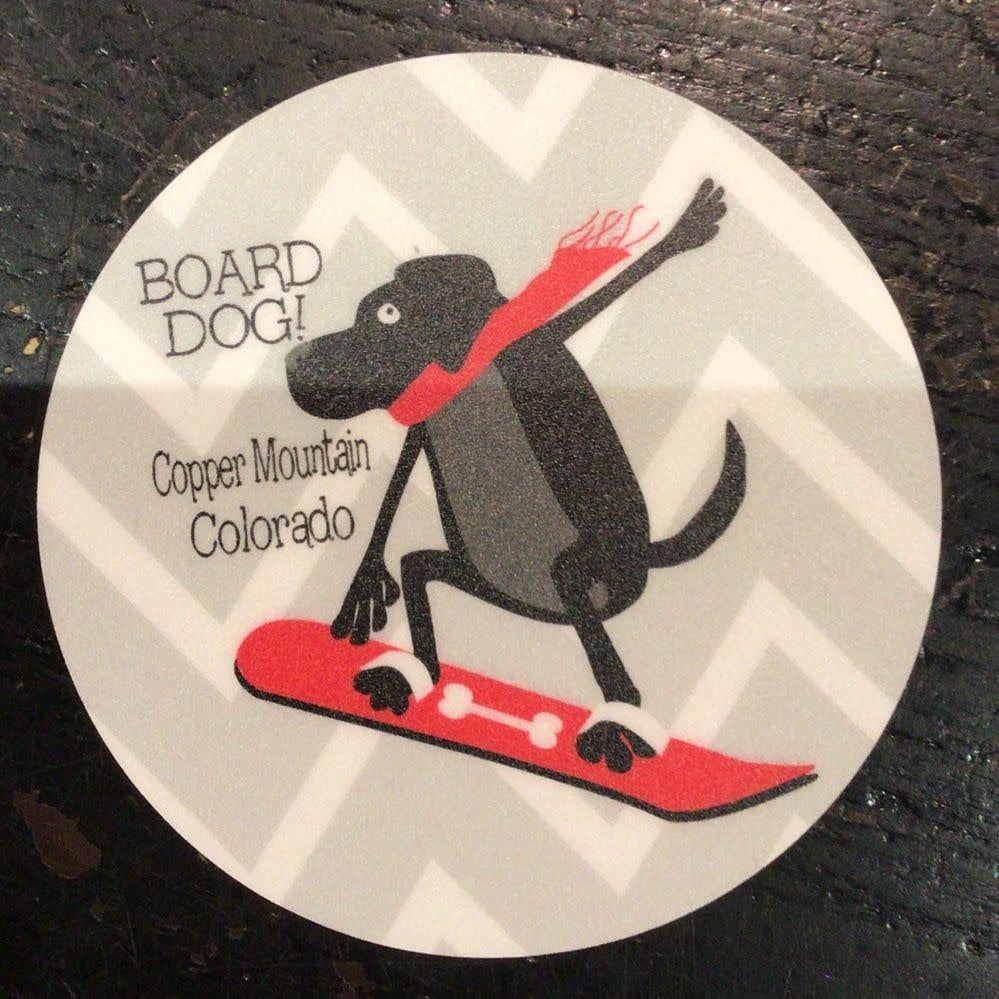 Well Balanced Board Dog Sticker