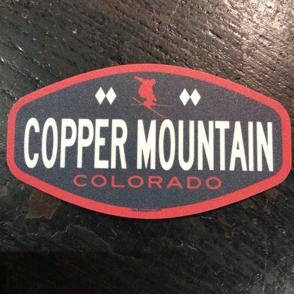 Journalistic Skier Blk Sticker