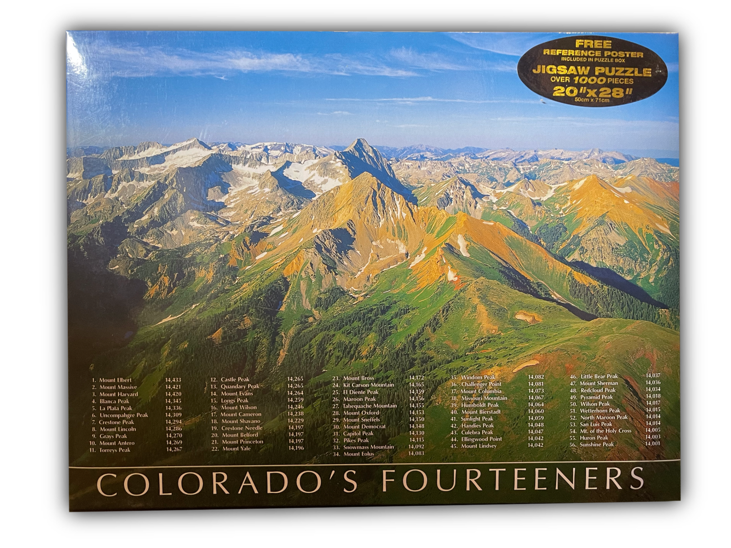 CO Fourteeners Puzzle 1000 Piece