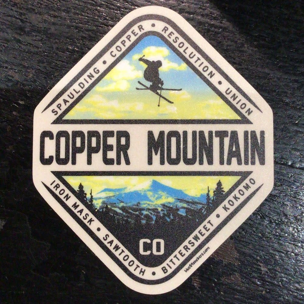 Collapsing Mtn Skier Sticker