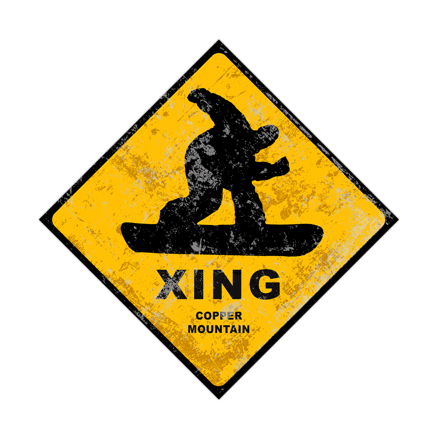 Snowboarder Xing Traffic Sign