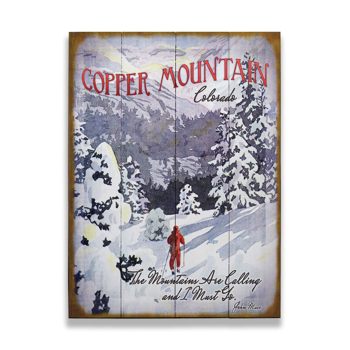 Mountains Are Calling with Skier 28 x 38