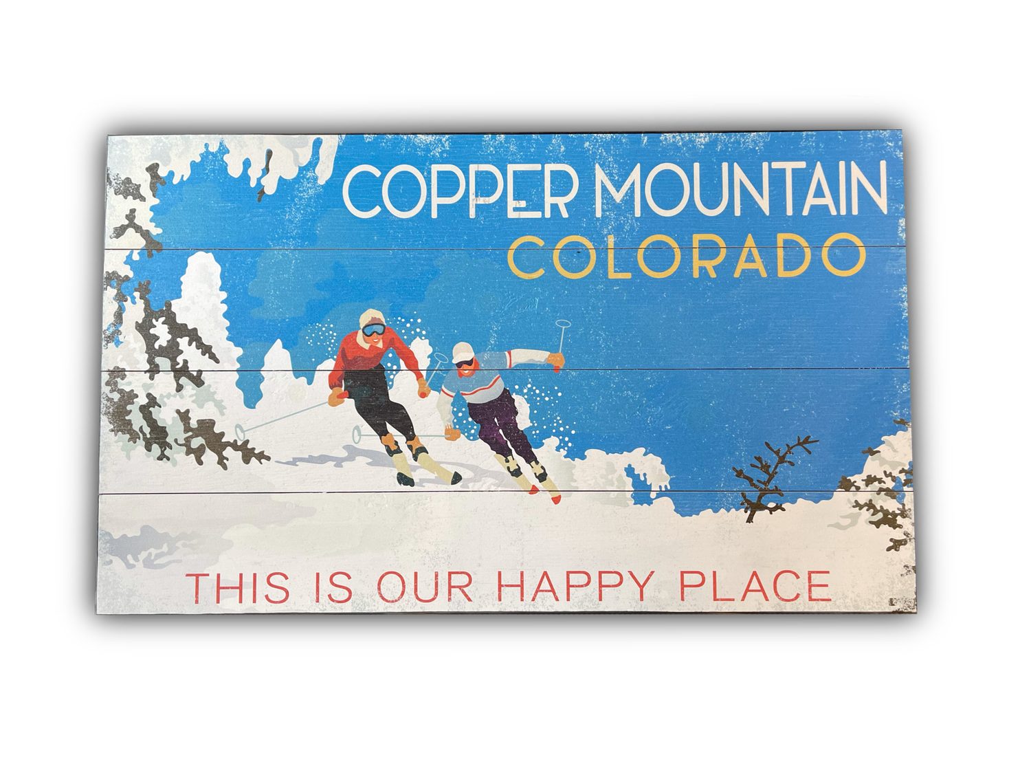 Skiing Couple 18 x 30