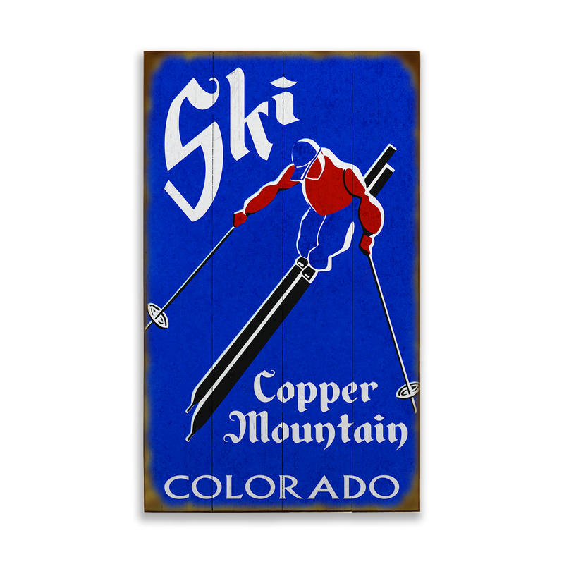 Ski (Blue) Sign 18 x 30