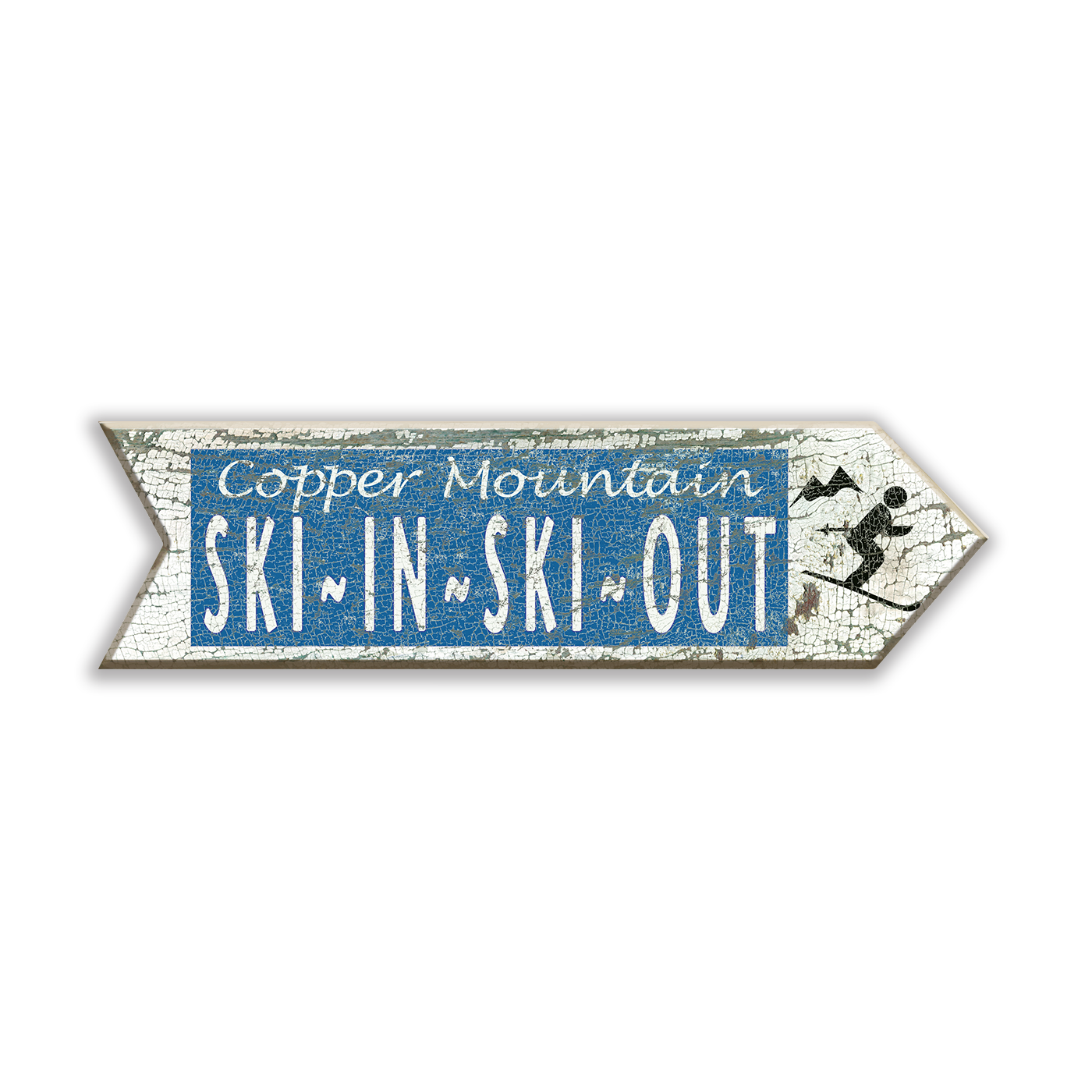 Ski In Ski Out Right Arrow Sign