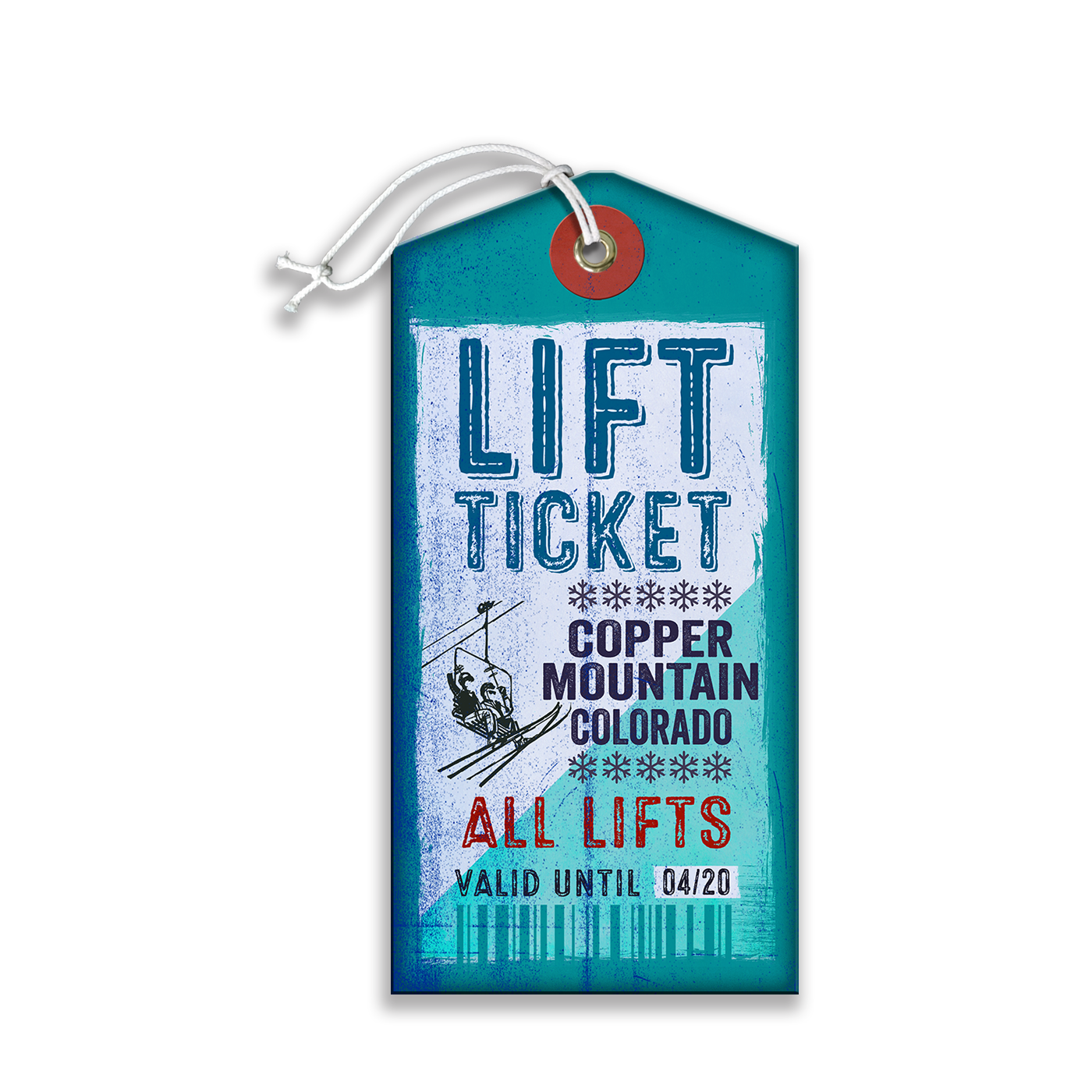 Lift Ticket Sign 12x24 W