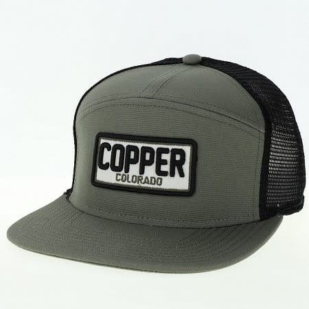 Olive Black Trucker Flat Brim