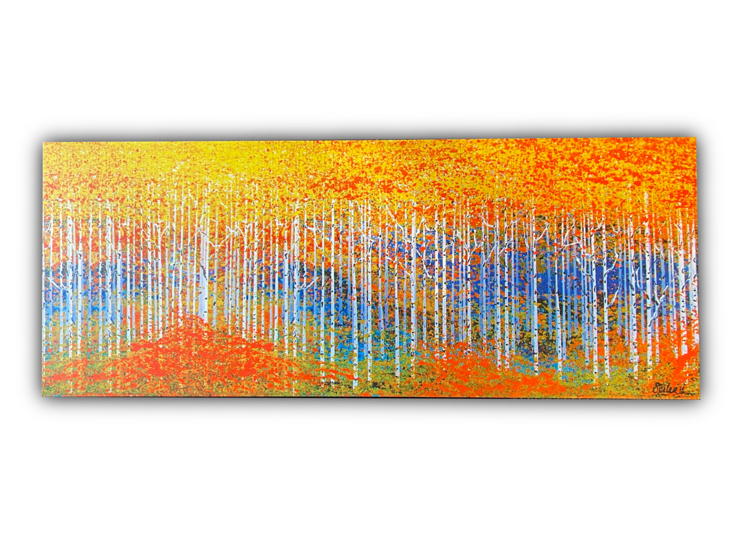 Colorful Aspens Box Art 16.5 x 42