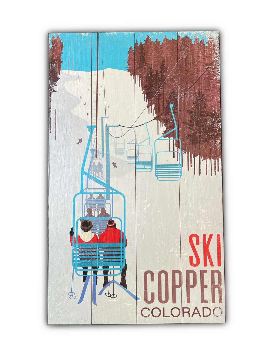Couple on Chairlift 18 x 30