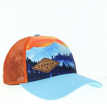 Denali Trucker Youth Hat Orange/Blue