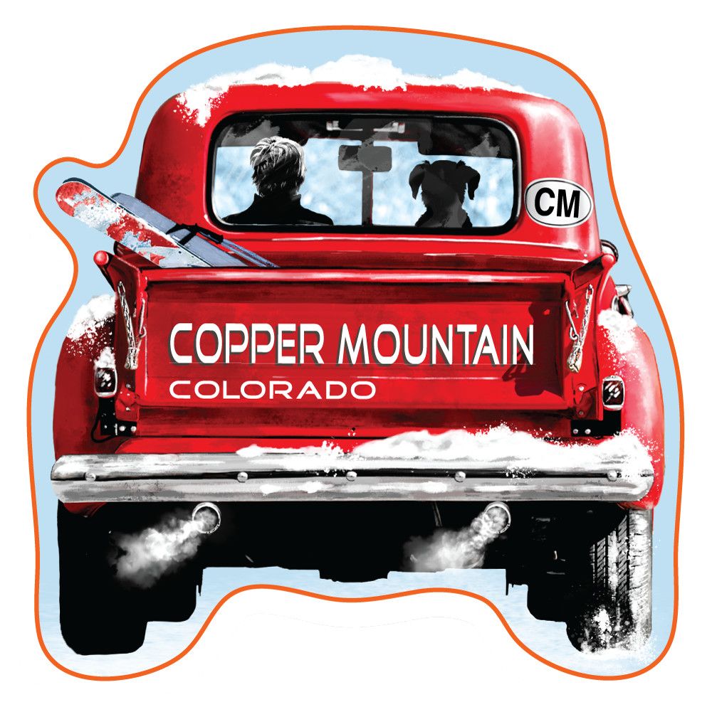 666 OLE RED SKIS Mini Sticker