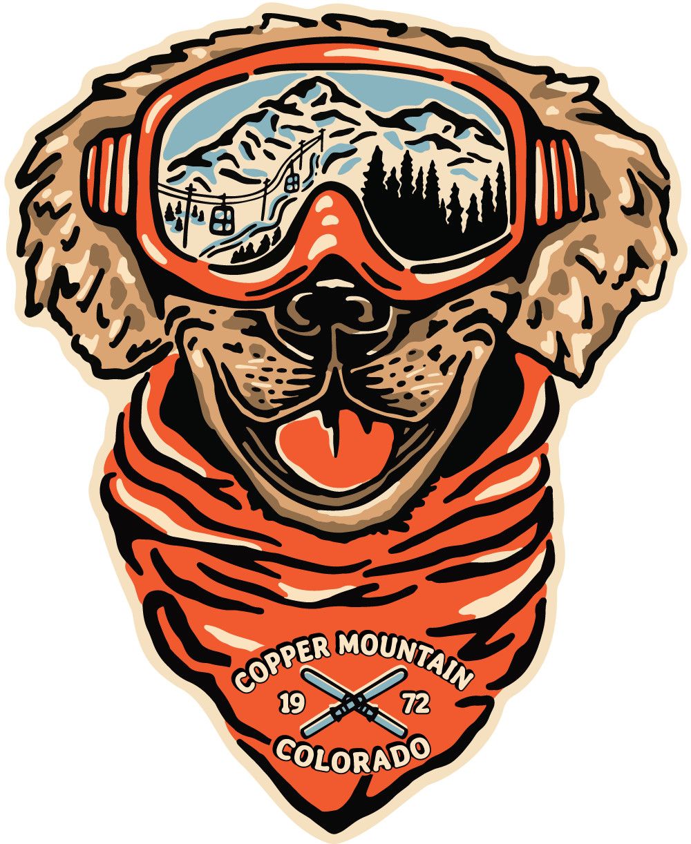 GAMBOL SKI/GOGGLES/DOG LC/FB Sticker