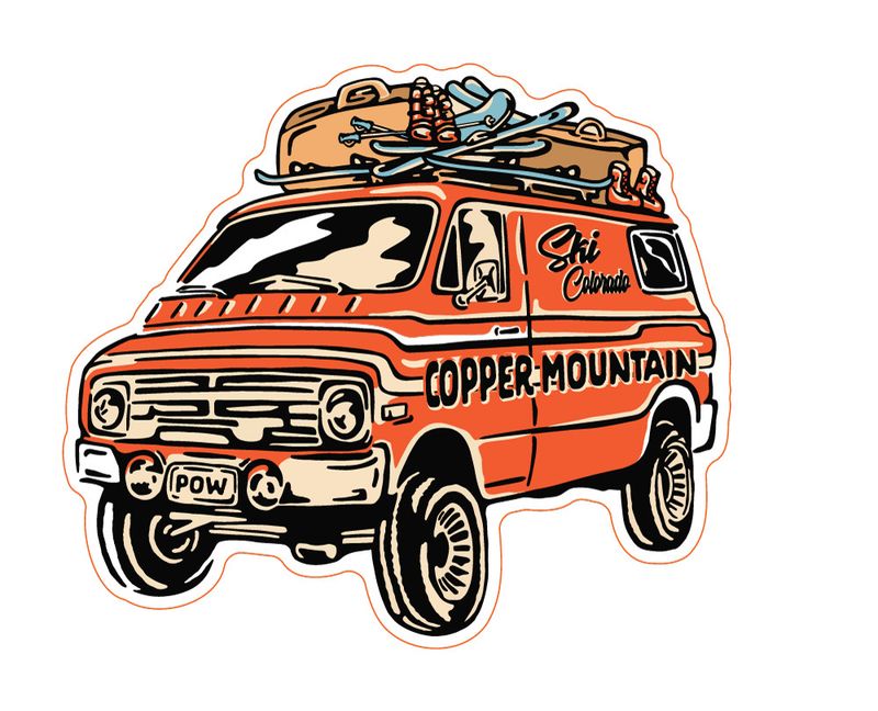 PADKOS SKI TRIP VAN LC/FB Sticker