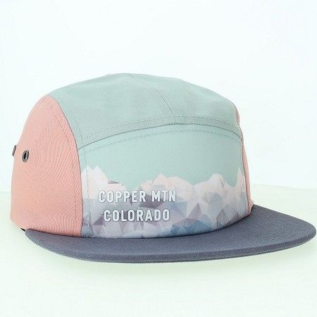 Full Camper Snowy Mountains Hat Pink/Mint