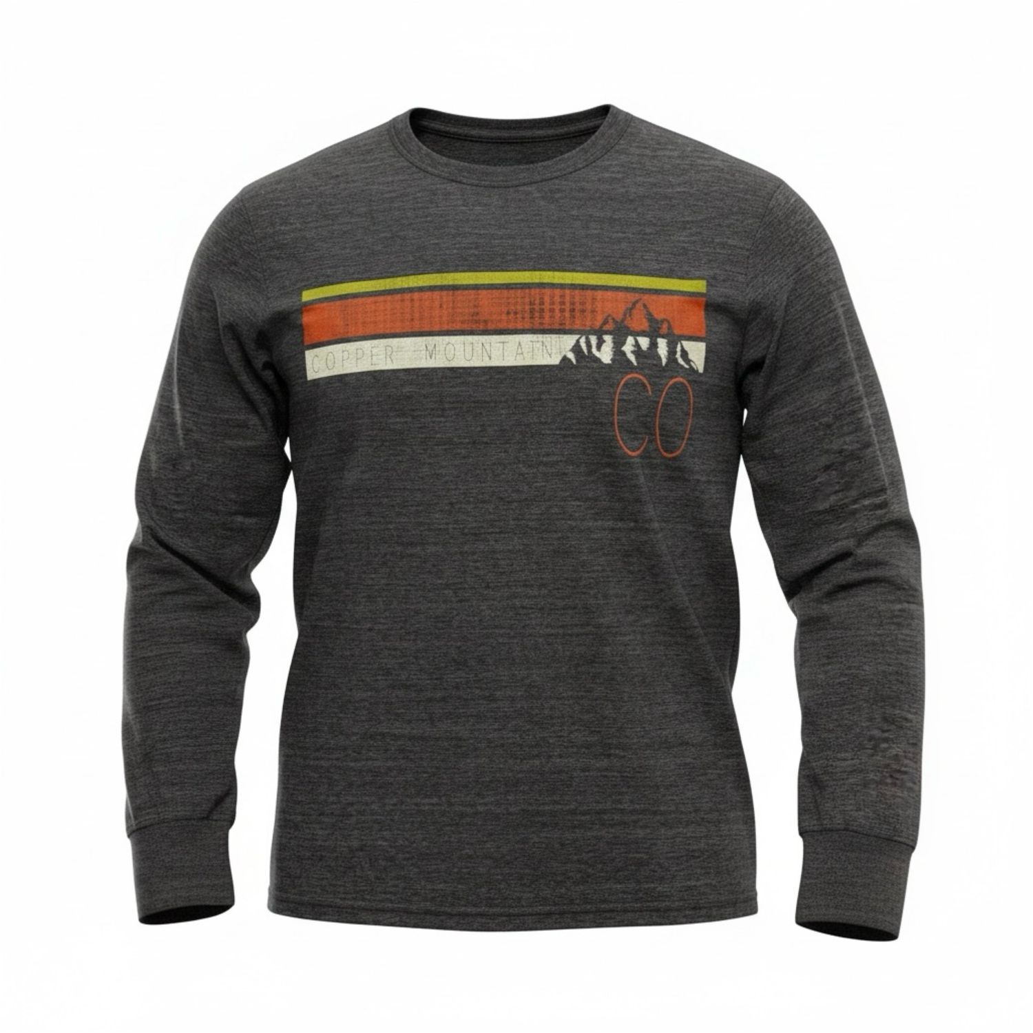 Sunset Stripe Mtn LS, Color: Black, Size: S