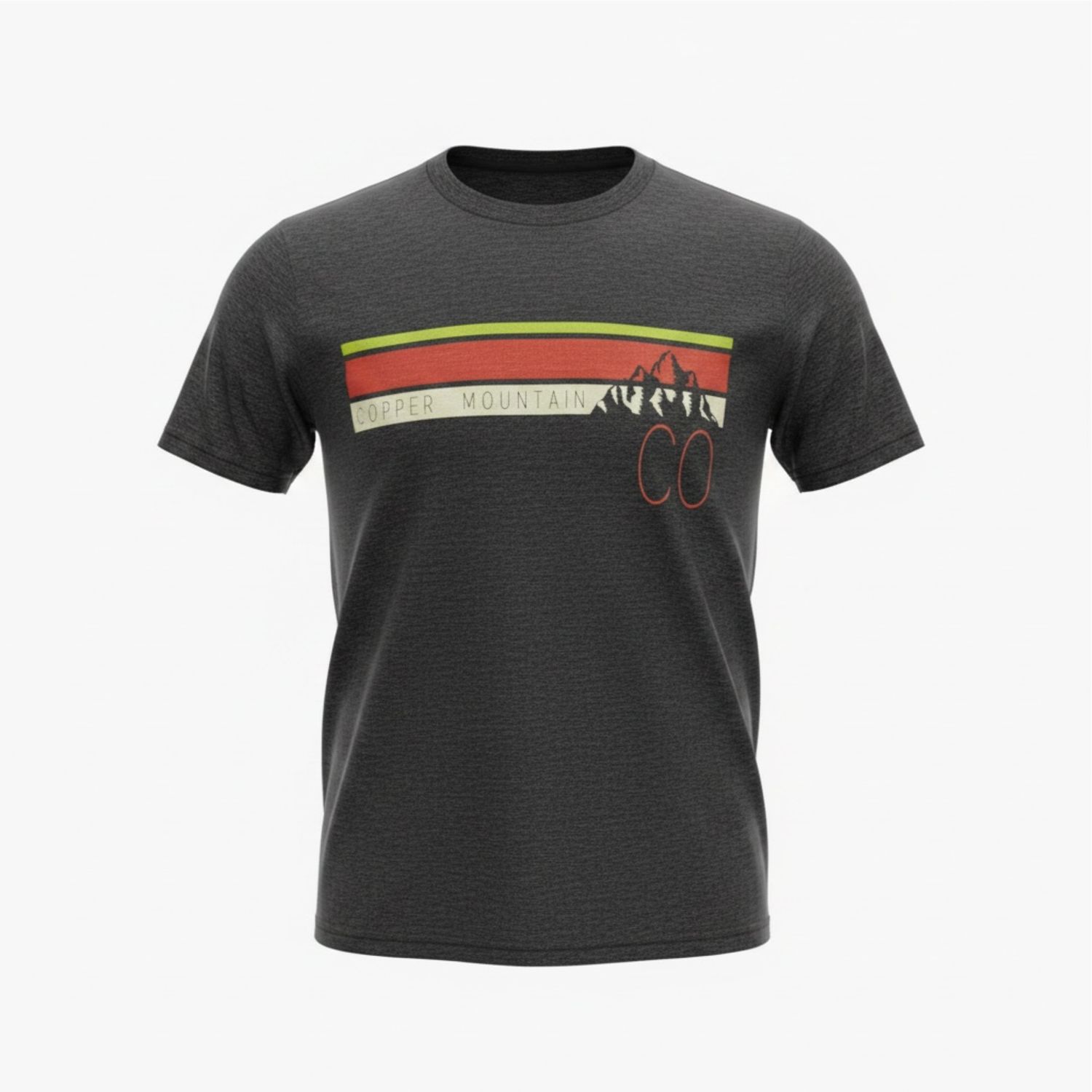 Sunset Stripe Mtn SS, Color: Black, Size: S