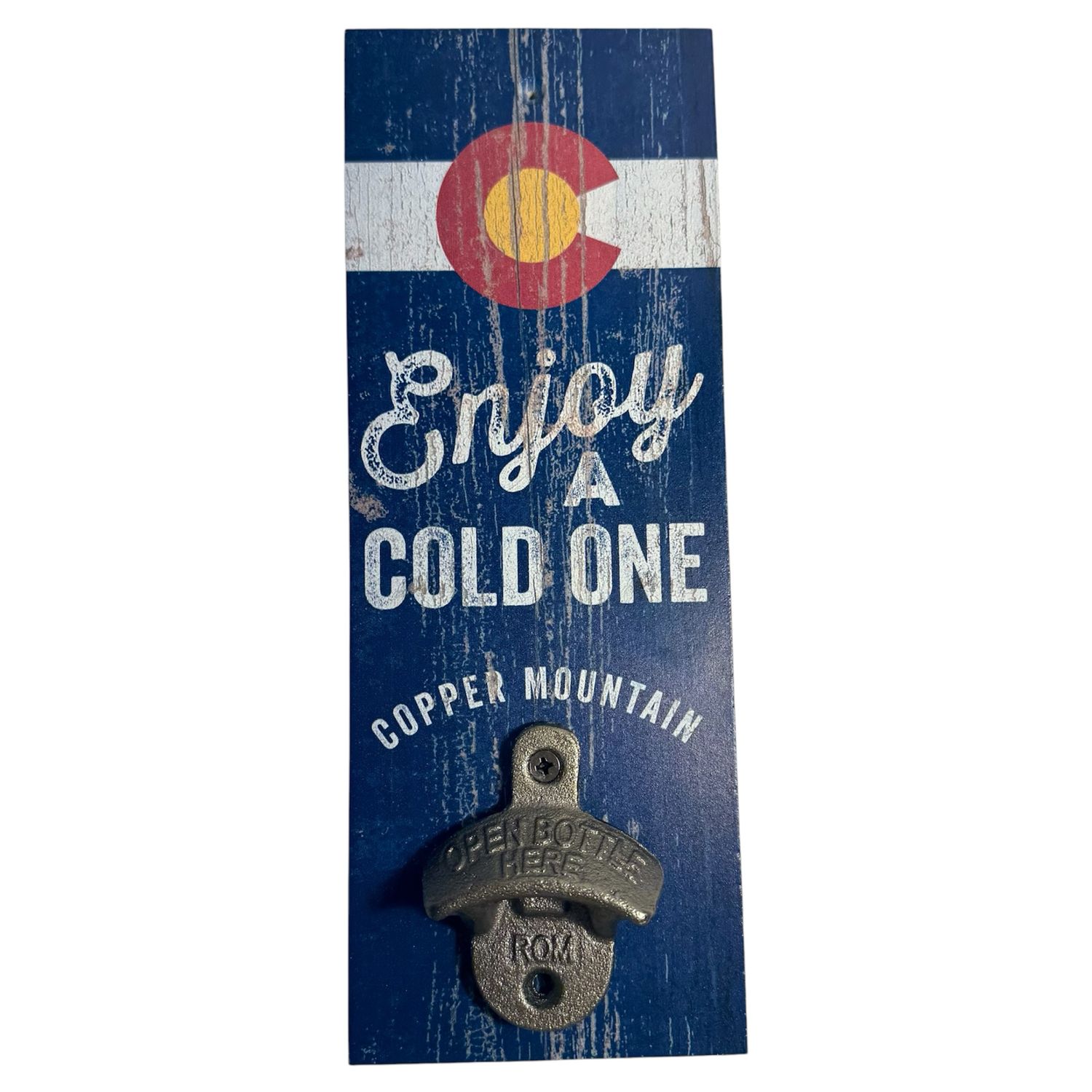 Wall Mount Bottle Opener Blue
