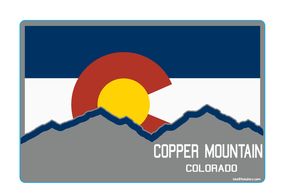 CO Flag Mountains Sticker