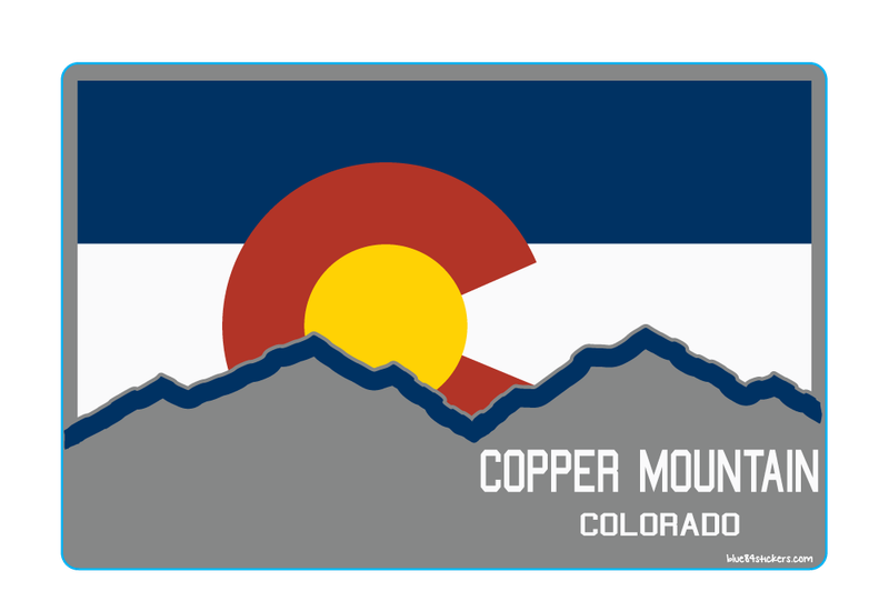 Abandoned CO Flag Mountains Sticker