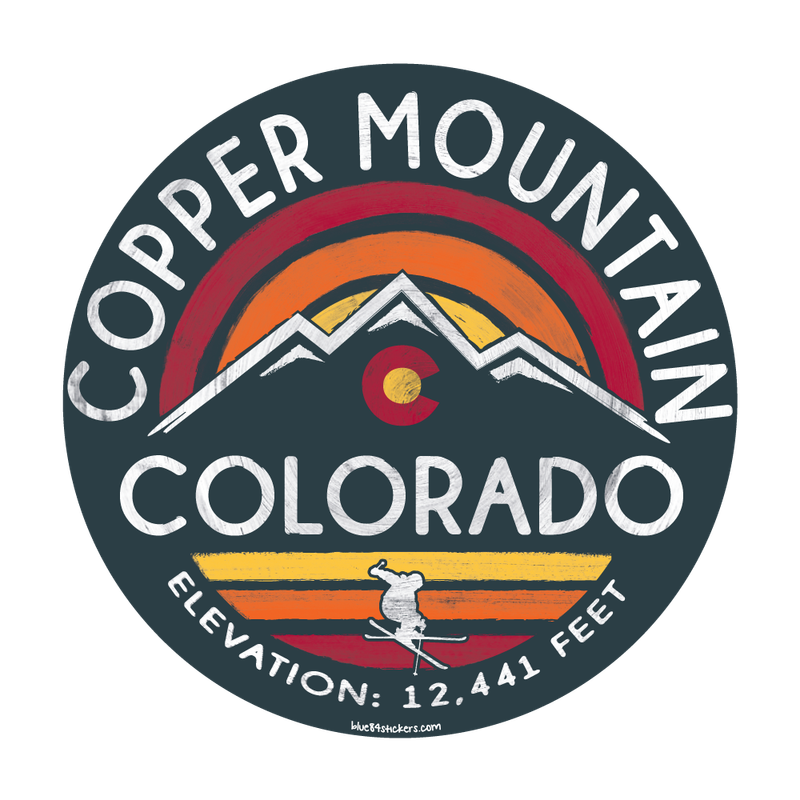 Salvaged Mtn CO Skier Sticker