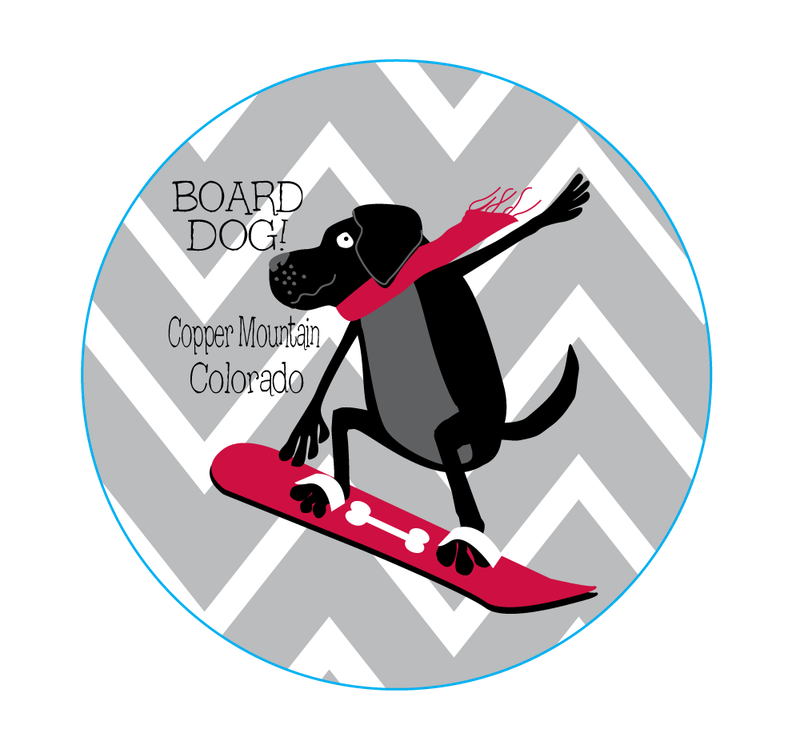 Well Balanced Board Dog Sticker