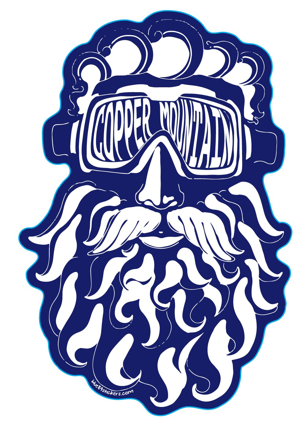 Bearded Skier Sticker