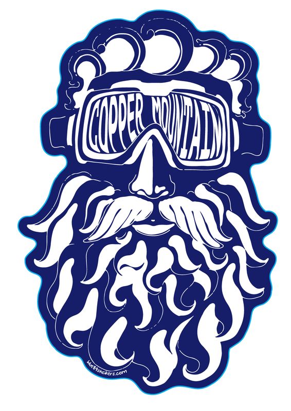 Bearded Skier Sticker