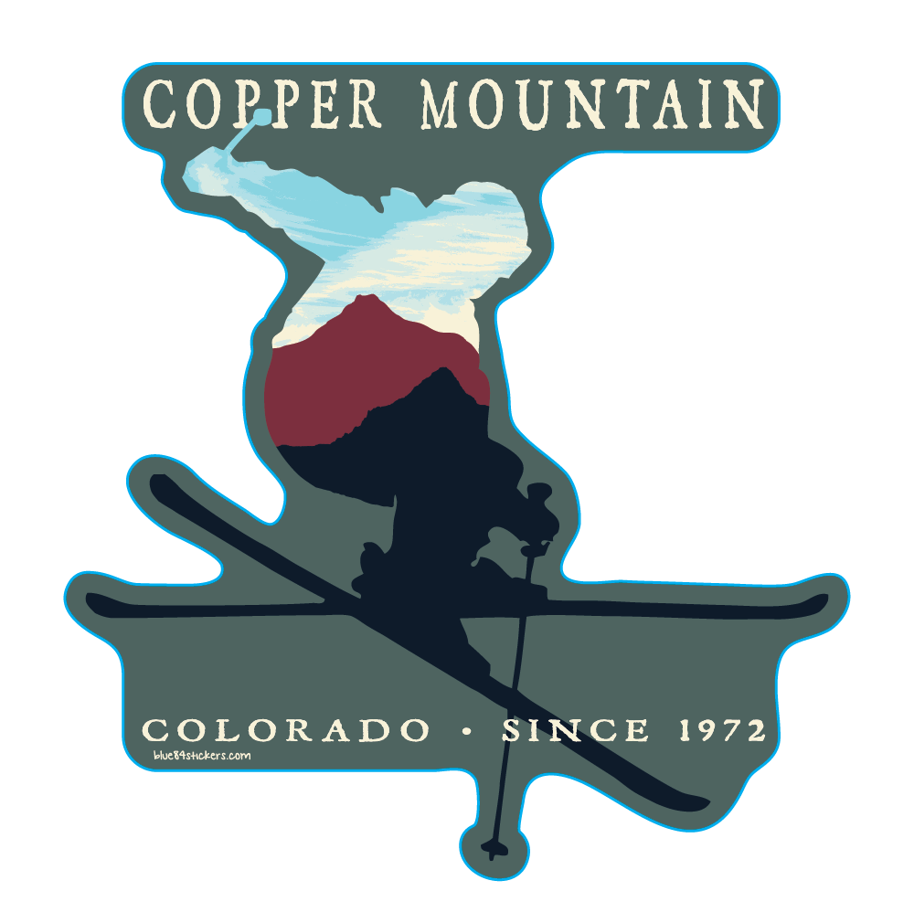 Keenness Skier Mtns Sticker