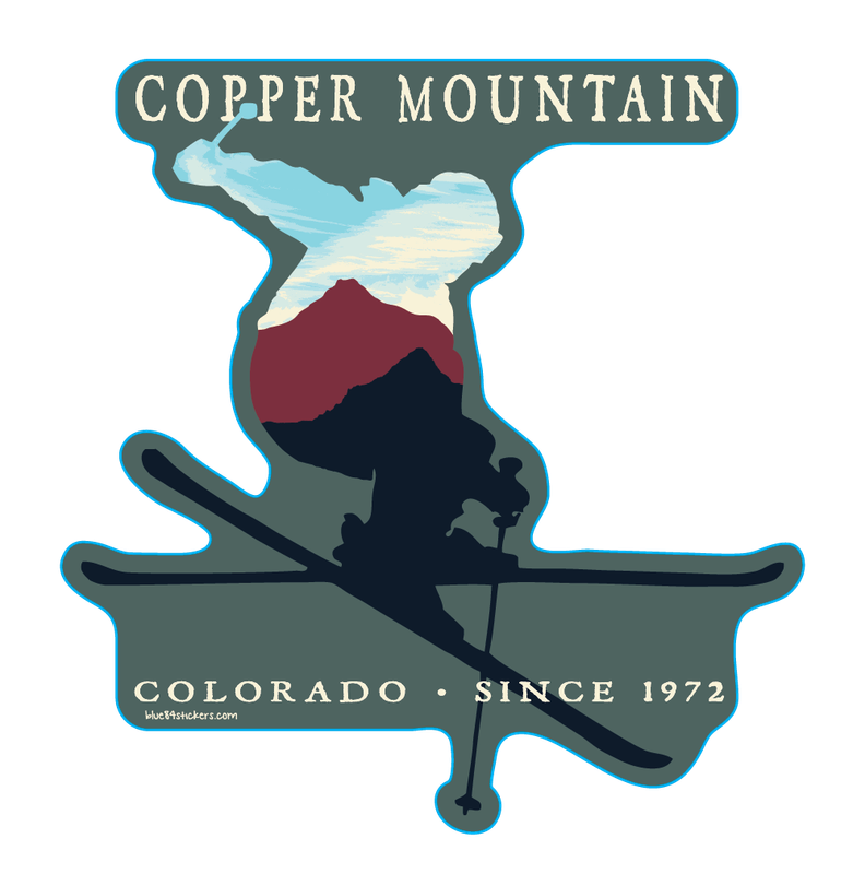 Keenness Skier Mtns Sticker