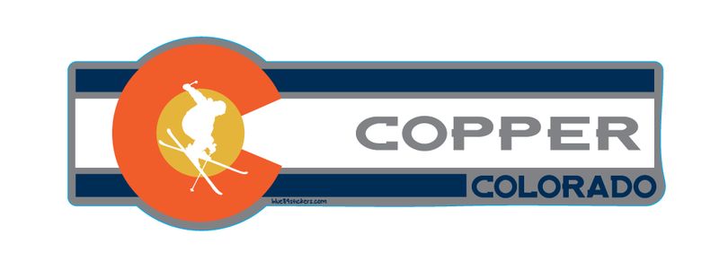 Gold Medal CO Skier Sticker