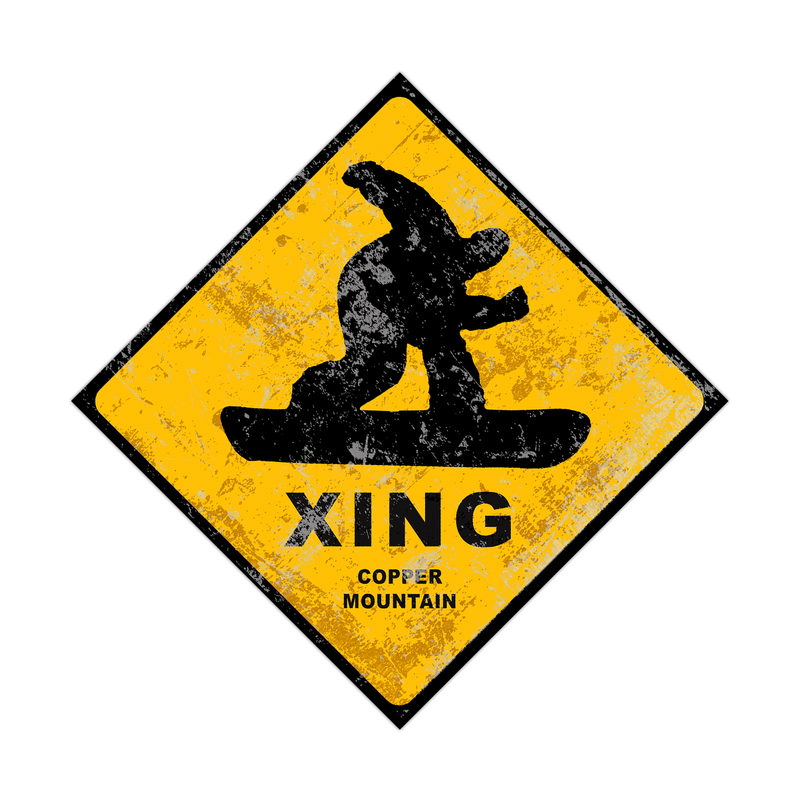 Snowboarder Xing Traffic Sign