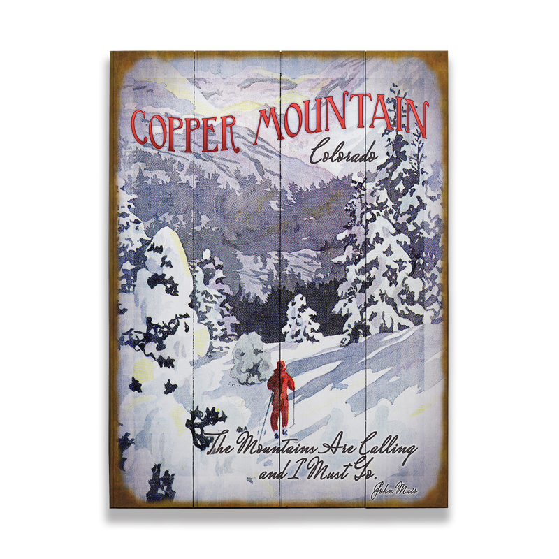 Mountains Are Calling with Skier 17 x 23