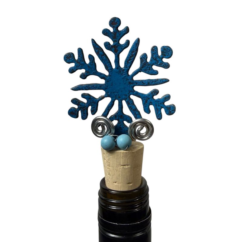 Painted Snowflake Wine Cork