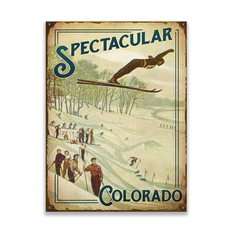 Muted Ski Jumper Sign 17 x 23