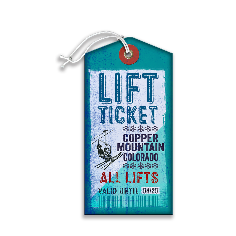 Lift Ticket Sign 12x24 W