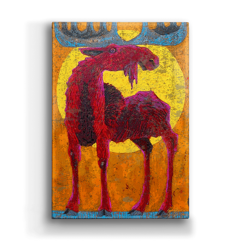 Pink Moose Box Art 18 x 26