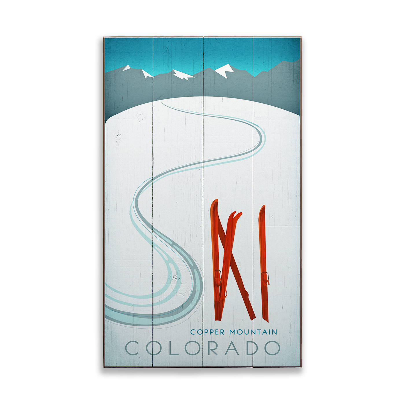 Ski Run Red Skis 23 x 39