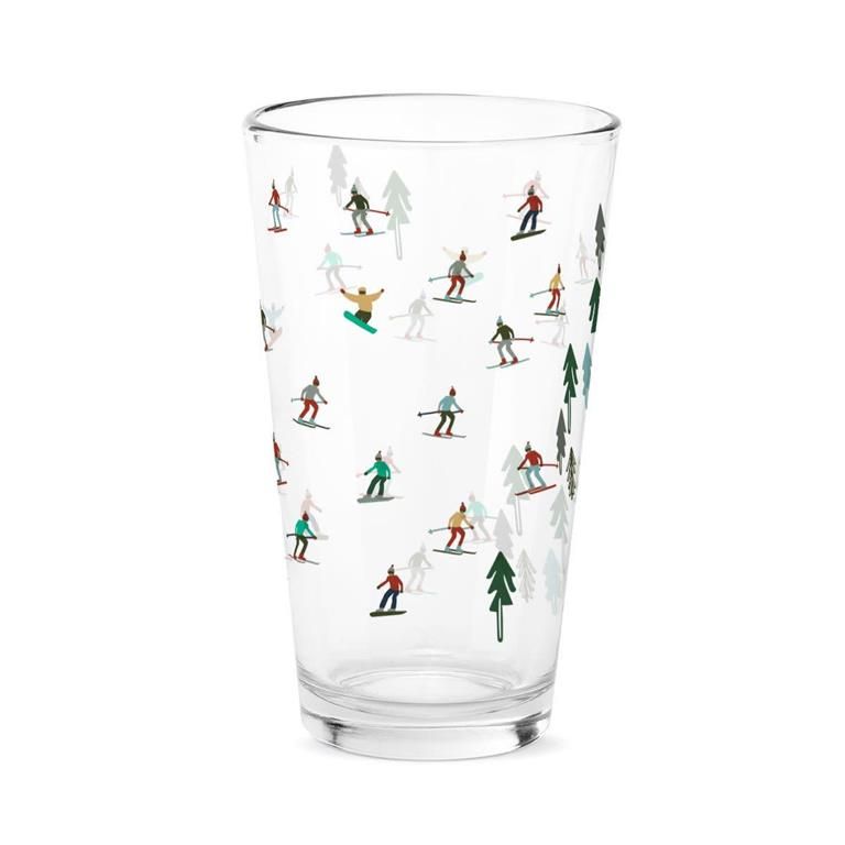 Skiers Pint Glass