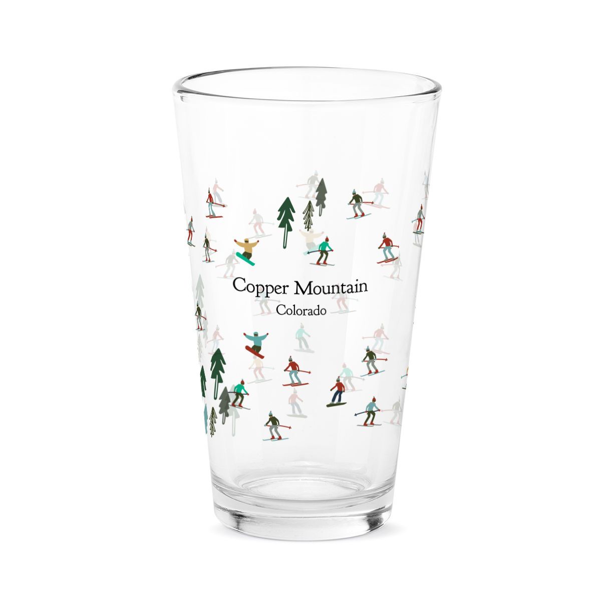 Skiers Pint Glass
